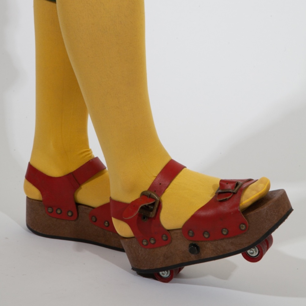 Vintage 1970s Roller-skate Platform Sandals Size 7